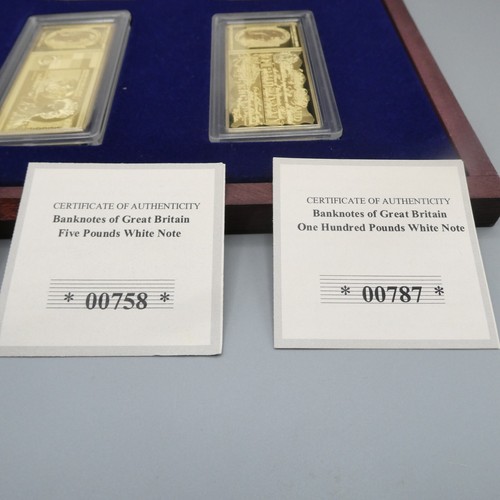 Banknoten Großbritannien Barren Kursmünzensatz 6 Barren vergoldet verpackt top - Bild 4 von 10