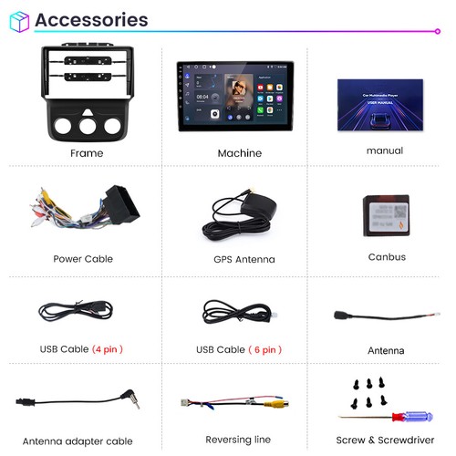 Stereo Car Radio Apple Carplay For 2013-2018 Dodge Ram 1500 2500 3500 Android 13 - Picture 15 of 15
