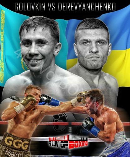 Gennady Golovkin vs Sergiy Derevyanchenko 4LUVofBOXING GGG new Boxing poster - Picture 2 of 4