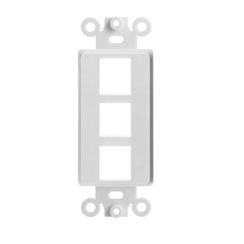 Decora Wall Plate Insert 3 Port Single Gang Adapter Cover White - Decora Wall Plates Adapter Decora Wall Plate Insert 3 Port Single Gang Adapter Cover White - Decora Wall Plates Adapter