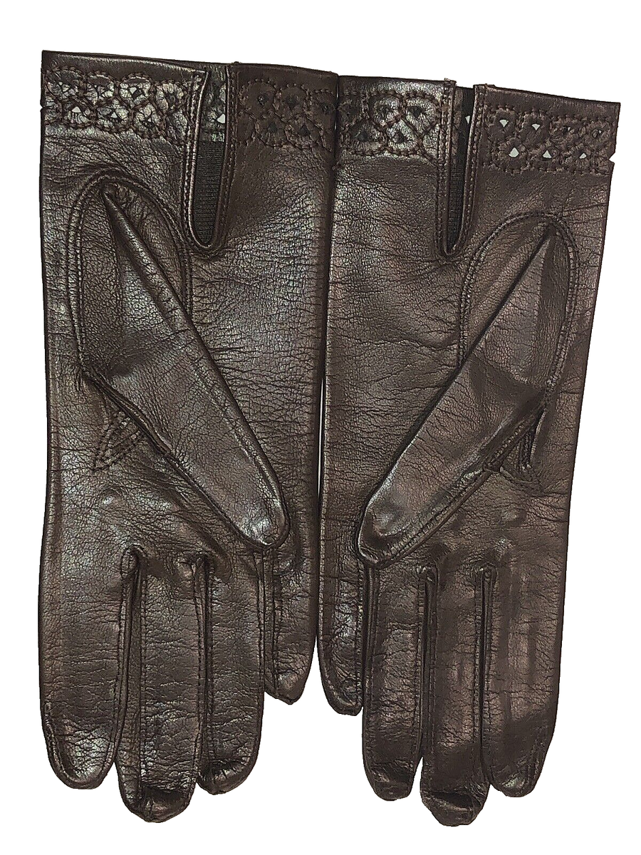 New Elegant Beautiful Women's Vintage Madova Brown Leather