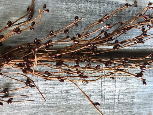 DLCC~24" Deep Burgundy Pip berry Garland Primitive Two feet - Picture 1 of 5