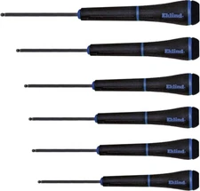Eklind 6pc Metric Hex Screwdriver Set Ball End 1.27-4mm Comfort Grip 92600 USA