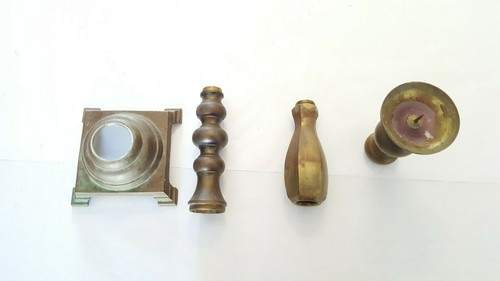 Vintage Kerzenständer massiv Messing 21,5" - Bild 8 von 8