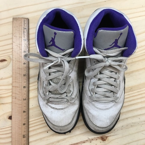 Nike Shoes Youth 3 Boys 5 Air Jordan 5 Retro Concord Sneakers 440889-141 White - Picture 8 of 18