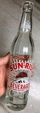Antique Applied Ceramic Label ACL SUN RISE Sun-Rise Soda Bottle Sacramento CA