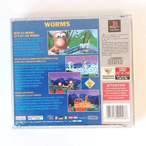 WORMS Platinum - PS1 Playstation One, complete with manual Pal - Picture 2 of 6