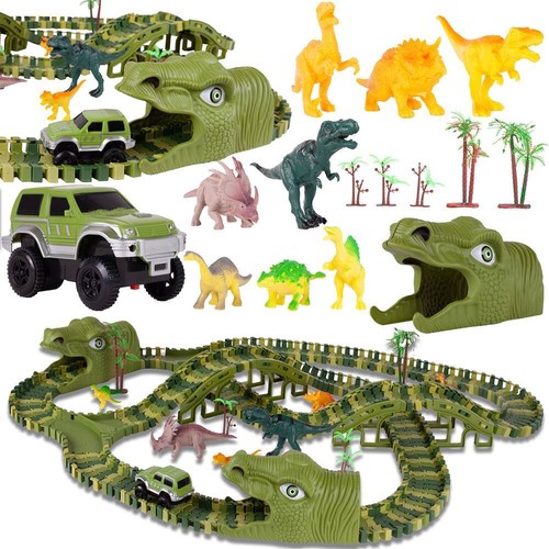 MalPlay Mega Rennbahn-Set XXXL DINO PARK mit 240 el- Jurassic Rennstrecke für Se - Bild 7 von 12