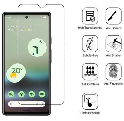 2x Safety Glass Screen Protector Premium 9H Real Glass for Google Pixel 6a