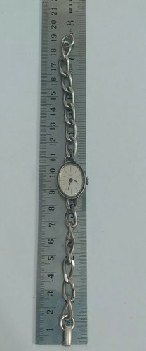 Vintage 835 Massiv Silber Damen/Damen Armbanduhr selten ungewöhnlich Europa ART DECO - Bild 10 von 10