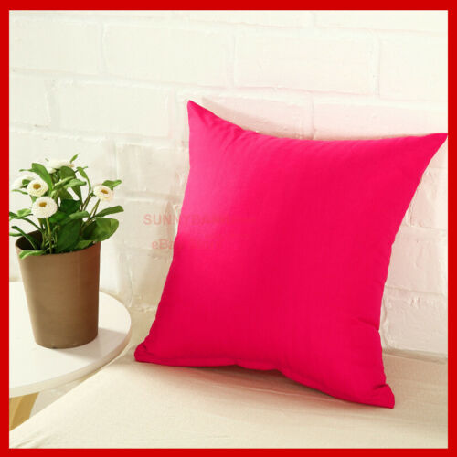 Multicoloured Plain Solid Colour Cushion Cover Covers Decorative Pillow Case - Picture 11 of 20