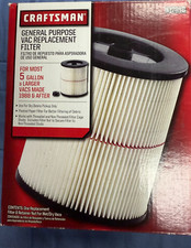 OEM Craftsman Original Replacement Pleated Paper Filters for Wet/Dry Vac 917816