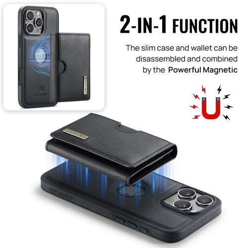 Funda tipo billetera de cuero magnética con ranura para tarjeta para iPhone 16 15 Pro Max 14 13 12 - Imagen 45 de 96