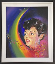 Bill McNeil Vintage Judy Garland Over The Rainbow Movie Music Portrait Painting