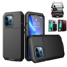 For iPhone 13 12 11 Pro Max Case Metal Aluminum Heavy Duty Shockproof Hard Cover