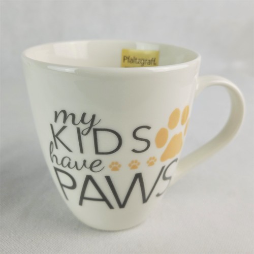 Pfaltzgraff Coffee Cup Mug My Kids Have Paws Cat Dog Lover 18oz Porcelain New