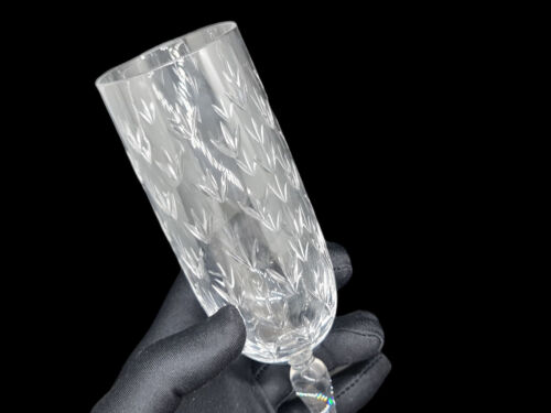 TIFFANY AND CO. SET OF TWO CRYSTAL GLASS CHAMPAGNE FLUTES - AUTHENTIC - Picture 5 of 5