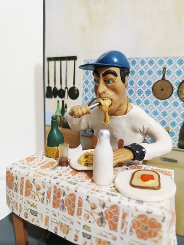 Statuina - Action Figure Alberto Sordi - Un americano a Roma - Scena Maccheroni - Foto 2 di 8