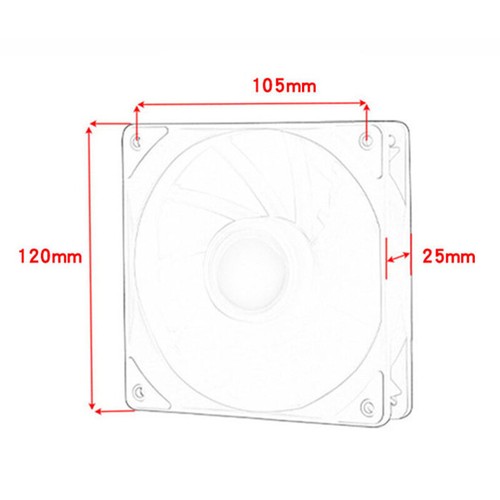4pin 12CM Desktop PC Computer Fans RGB Atmosphere Lamp Case Cooler - Photo 10/14