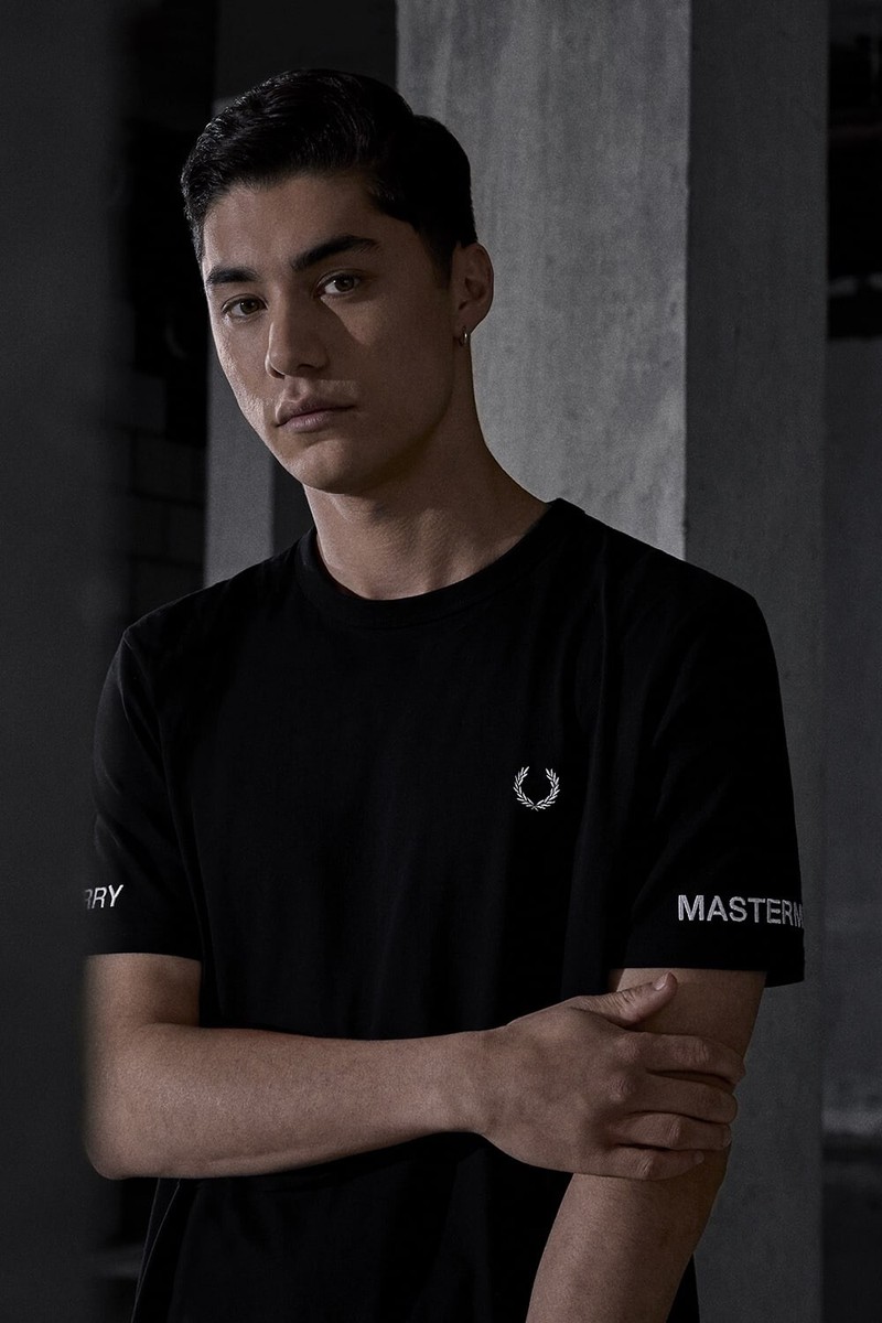 新品19ss END × MASTERMIND × FRED PERRY XS End X Mastermind X Fred Perry Tee Black - Size Small BRAND NEW