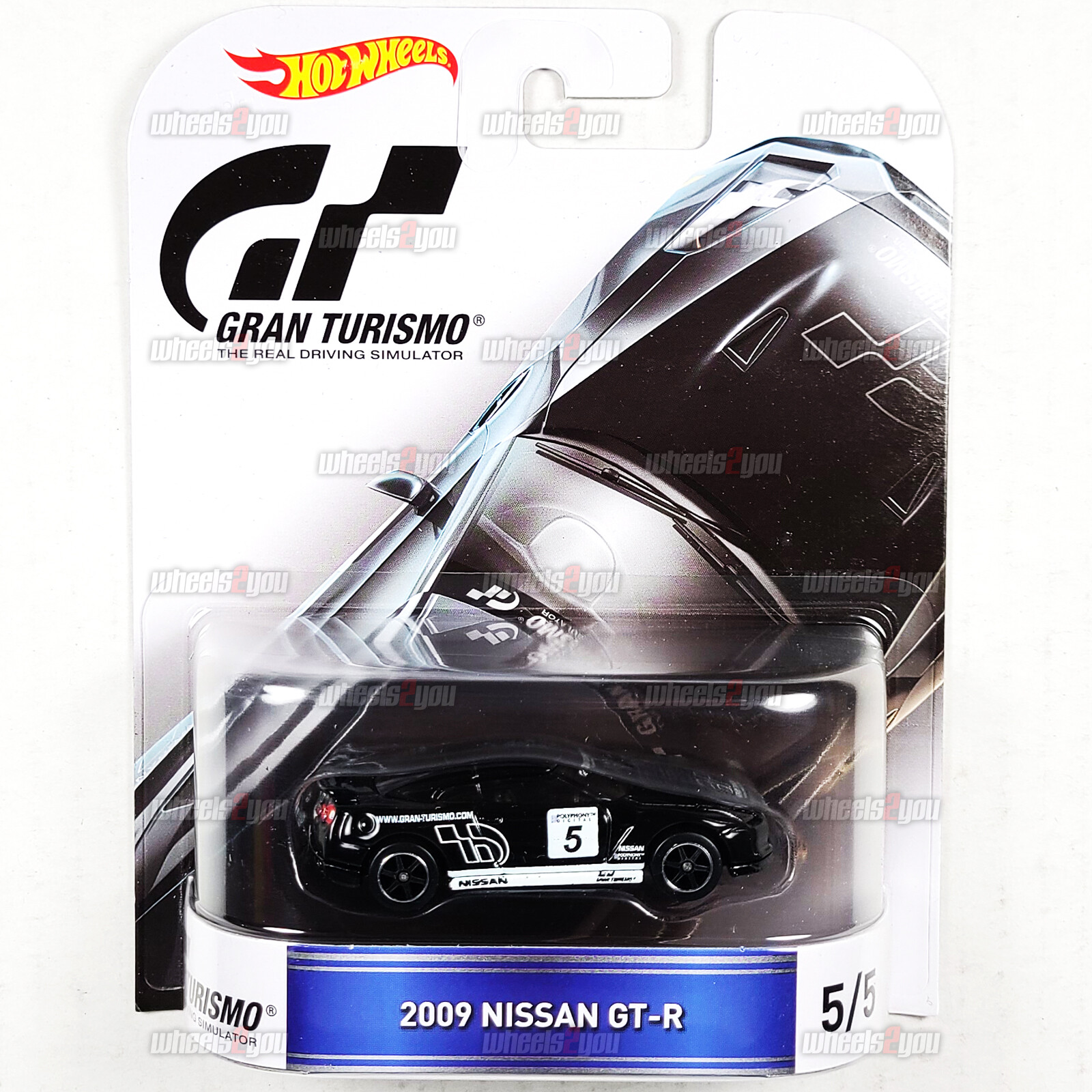 Hot Wheels 2009 NISSAN GT-R Gran Turismo Retro Entertainment 1:64 Mattel DJF40