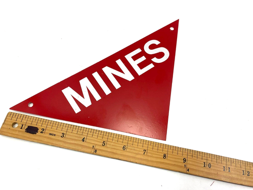 Aluminium Militär Warnschild, "MINES" - Bild 4 von 7