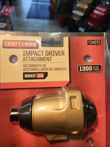 Craftsman 34973 Impact Driver Attachment For Bolt-On System 1300 In-Lbs NEW Seal - Picture 7 of 9