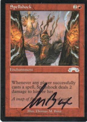 MTG: Exodus: Spellshock: Thomas M. Baxa Signature: Lightly