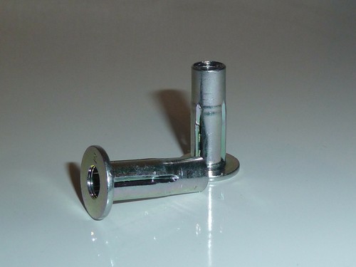 Spreiz Blindnietmuttern 20 Stück M6 Stahl verzinkt Flachkopf 16mm Split-Nut - Bild 2 von 5