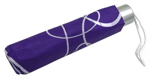 "Mini paraguas plegable Storm Duds Jazzy Minis 42"" con diseño ondulado - púrpura" - Imagen 2 de 3