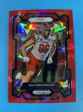 2024 Prizm Draft Picks Red Ice Dalton Kincaid #12 Utah Utes/Buffalo Bills
