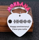 Personalised Photo Text Mirror Finished Heart Pandent Charm BDSM new DESIGN 