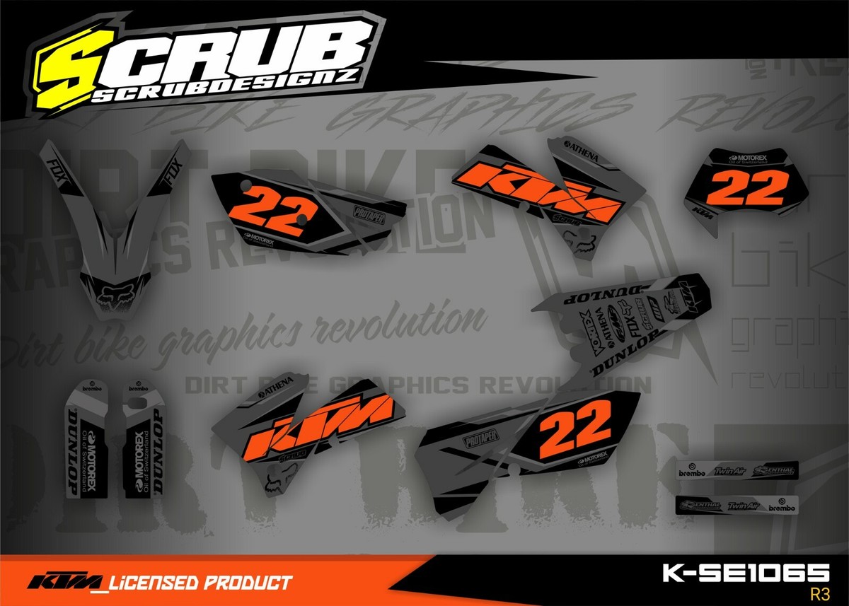 Off-Road Graphics Decal Kit For KTM EXC 125 200 250 300 525 2004 - Dirt Bike Sticker Set