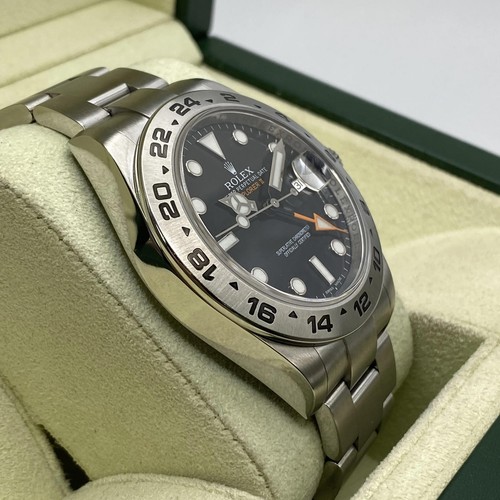 Rolex Explorer II Gmt Edelstahl Schwarz Ziffernblatt Automatik Herren Uhr 216570 - Bild 4 von 6