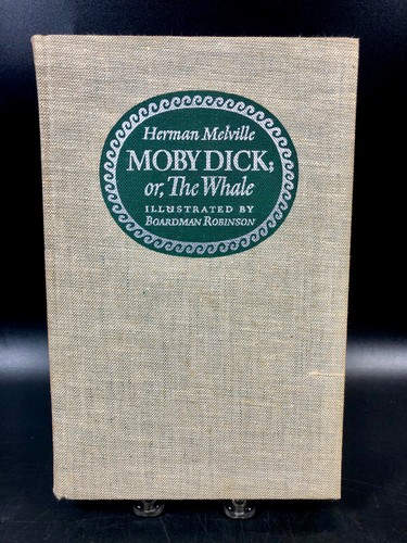 1943 Moby Dick Herman Melville ~ HC Slipcase Boardman Robinson Heritage Press - Picture 3 of 11