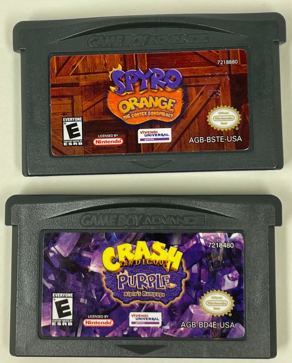 Crash Bandicoot Purple【中古美品・GBA北米版】 Crash Bandicoot Purple: Ripto's Rampage & Spyro Orange The