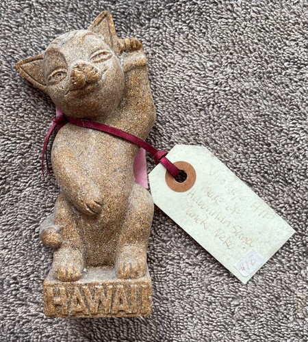 TIKI CAT MANEKI NEKO GOD OF WEALTH MADE IN HAWAII A Hip Original Vintage 4 in. - Picture 13 of 17