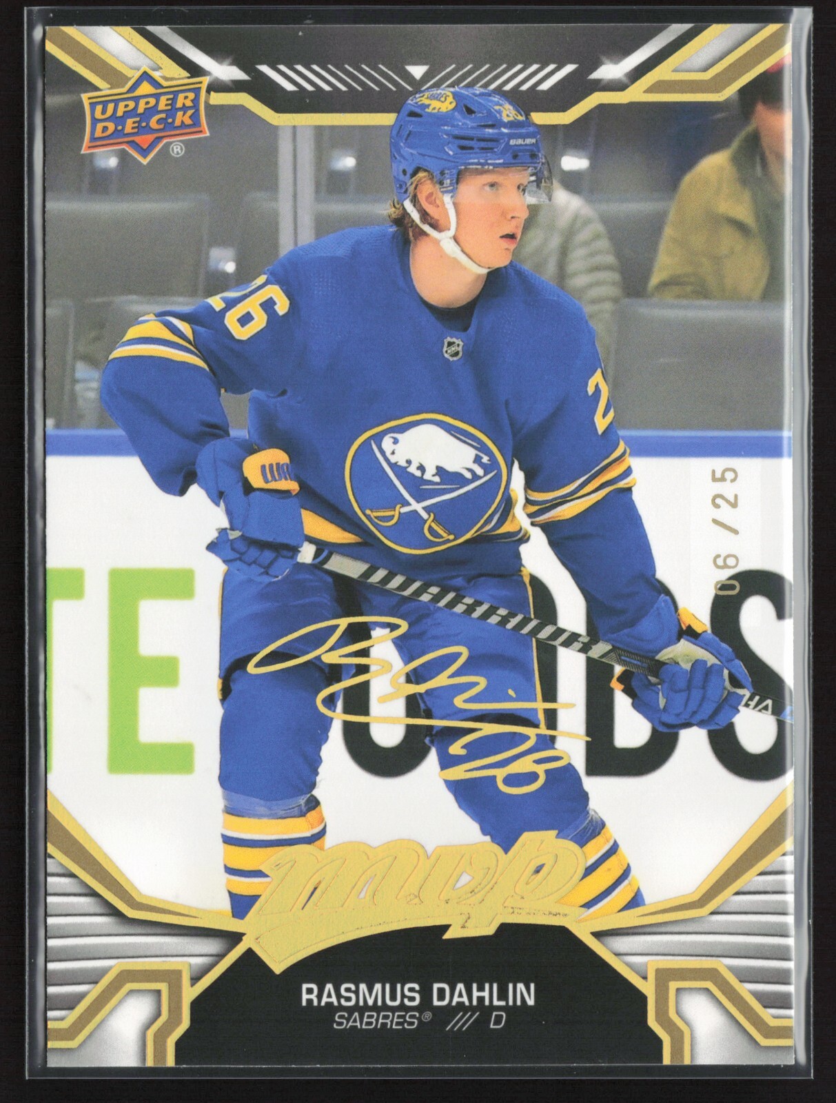 2022-23 UPPER DECK MVP RASMUS DAHLIN GOLD #D 06/25