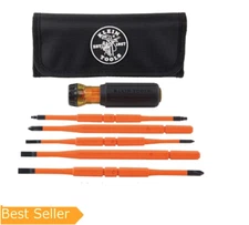 Klein Tools 32288 Insulated Screwdriver, 8-in-1 Screwdriver Set