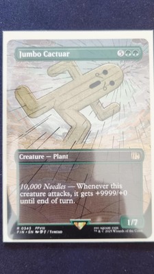 MTG Magic the Gathering Jumbo Cactuar Borderless FIN!