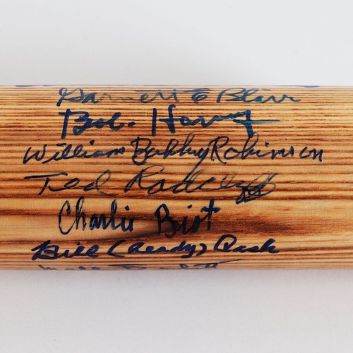 Negro League Signed Baseball Bat 40 Sigs. Incl. Buck Leonard, Ray Dandridge, ... - Picture 8 of 17