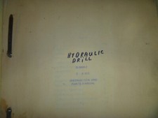 Summit 3-HXD Hydraulic Drill Parts Catalog & Owner Operator Instruction Manual