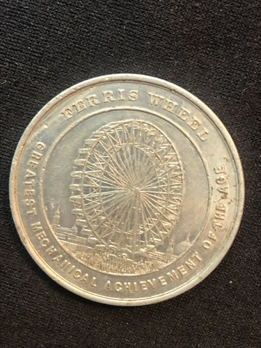 Columbian Exposition, C.W.G. Ferris, Ferris Wheel Medal, Eglit #20 - Picture 6 of 6