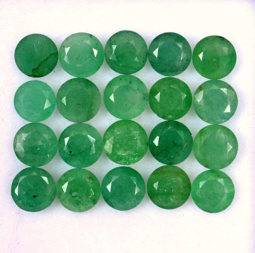 Émeraude Naturel Rond à Facettes Coupe Ample Calibré Pierre Précieuse Prêt Pour - Picture 22 of 22