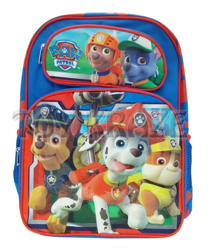 ¡MOCHILA PAW PATROL! BOLSO DE MANO AZUL ORIGINAL GRUPO GRANDE 16" NUEVO CON ETIQUETAS - Imagen 2 de 5