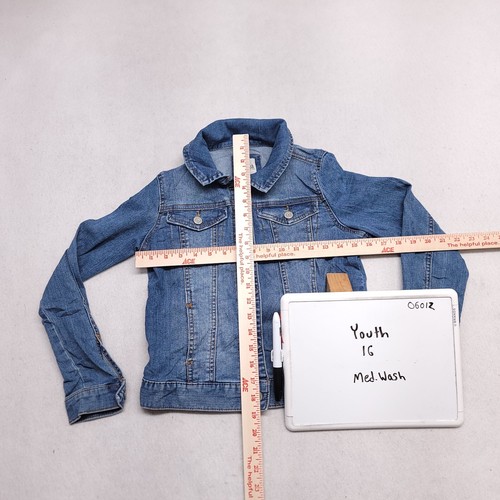 Mudd Girls Casual Button Up Denim Long Sleeve Jacket Youth Girls Size 12 Blue - Picture 6 of 10