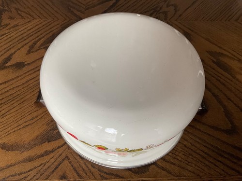 Pentole Smaltate Fragole N' Cream Padelle 4 Qt Casseruola 2 Casseruole Padella 3 Coperchi - Foto 6 di 24
