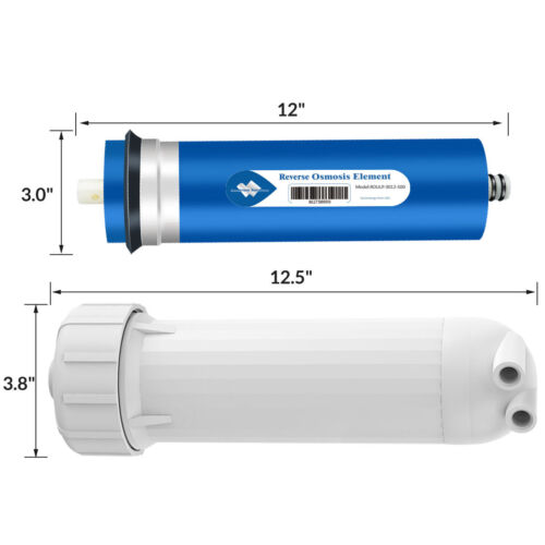Set cartucce sistema di filtrazione osmosi inversa membrana 500 GPD RO - Foto 12 di 15