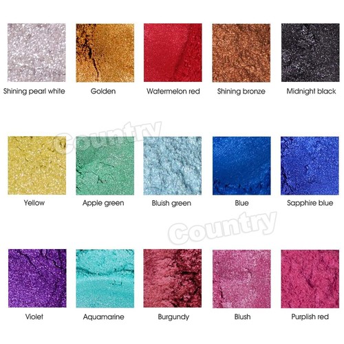 8pcs Pearl Pigment Mica Powder for Epoxy Resin Floors Metallic Dye Mixed Color - Picture 3 of 10