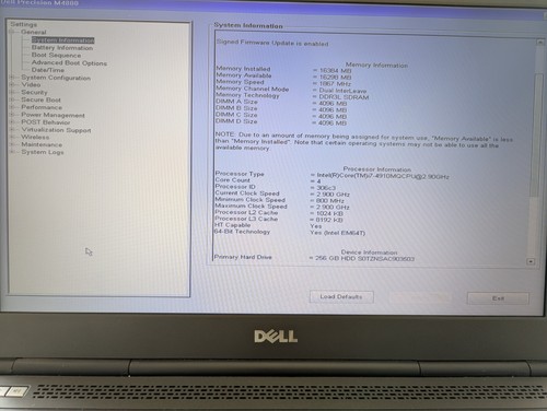 Dell Precision Workstation Laptop M4800 i7 16GB RAM 256SSD Nvidia Quadro K2100M - Imagen 2 de 6